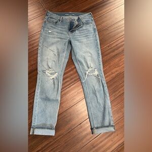 Women's Blue Distressed Jeans